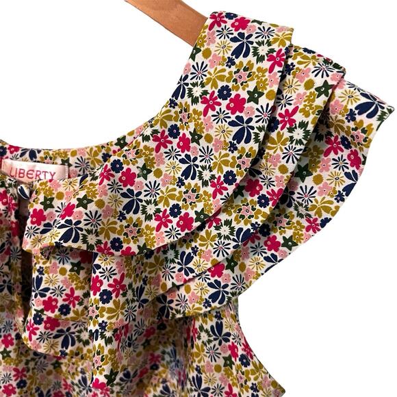 Liberty of London x Target Women’s Small Floral Ruffle Top Country Garden Party - Picture 2 of 8